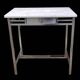 Bureau table d appoint Art Déco cuivre nikelé et marbre blanc