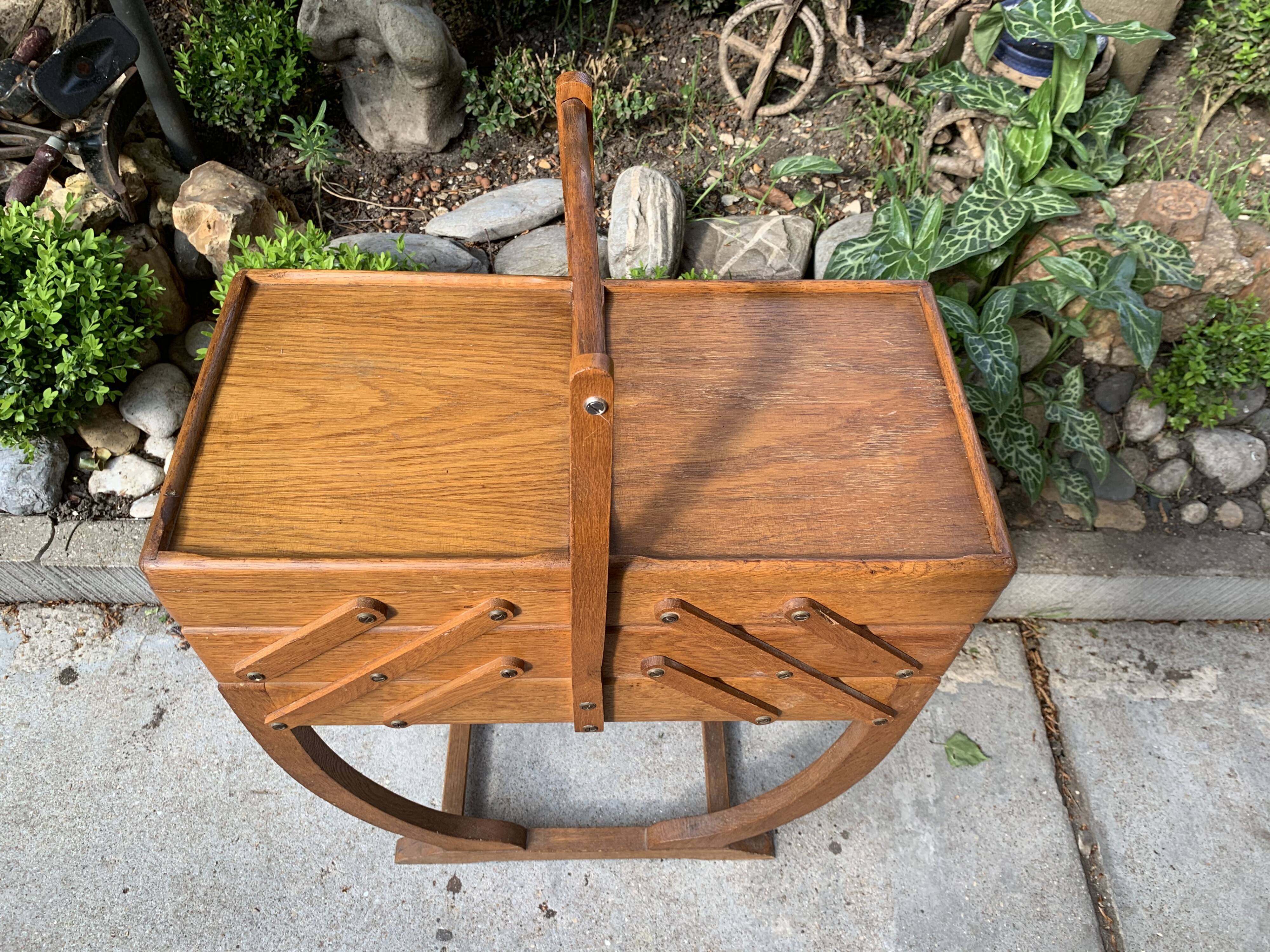 Art Deco sewing basket