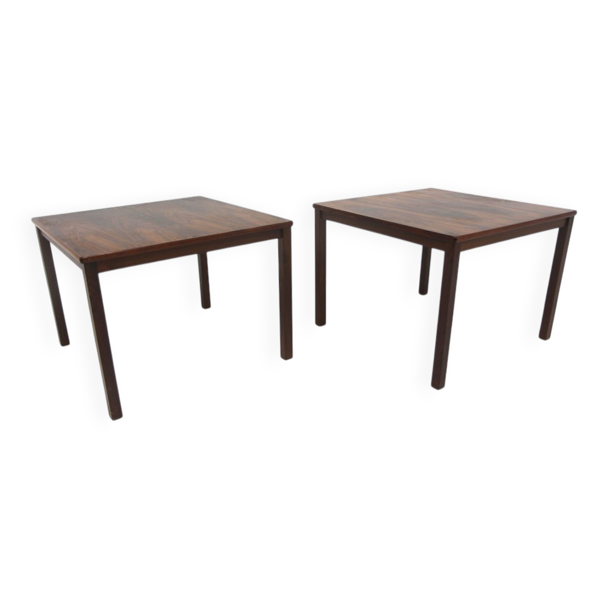 Set of 2 Scandinavian bedside tables in rosewood, Sweden, 1960.