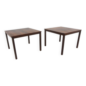 Set of 2 Scandinavian bedside tables in rosewood, Sweden, 1960.