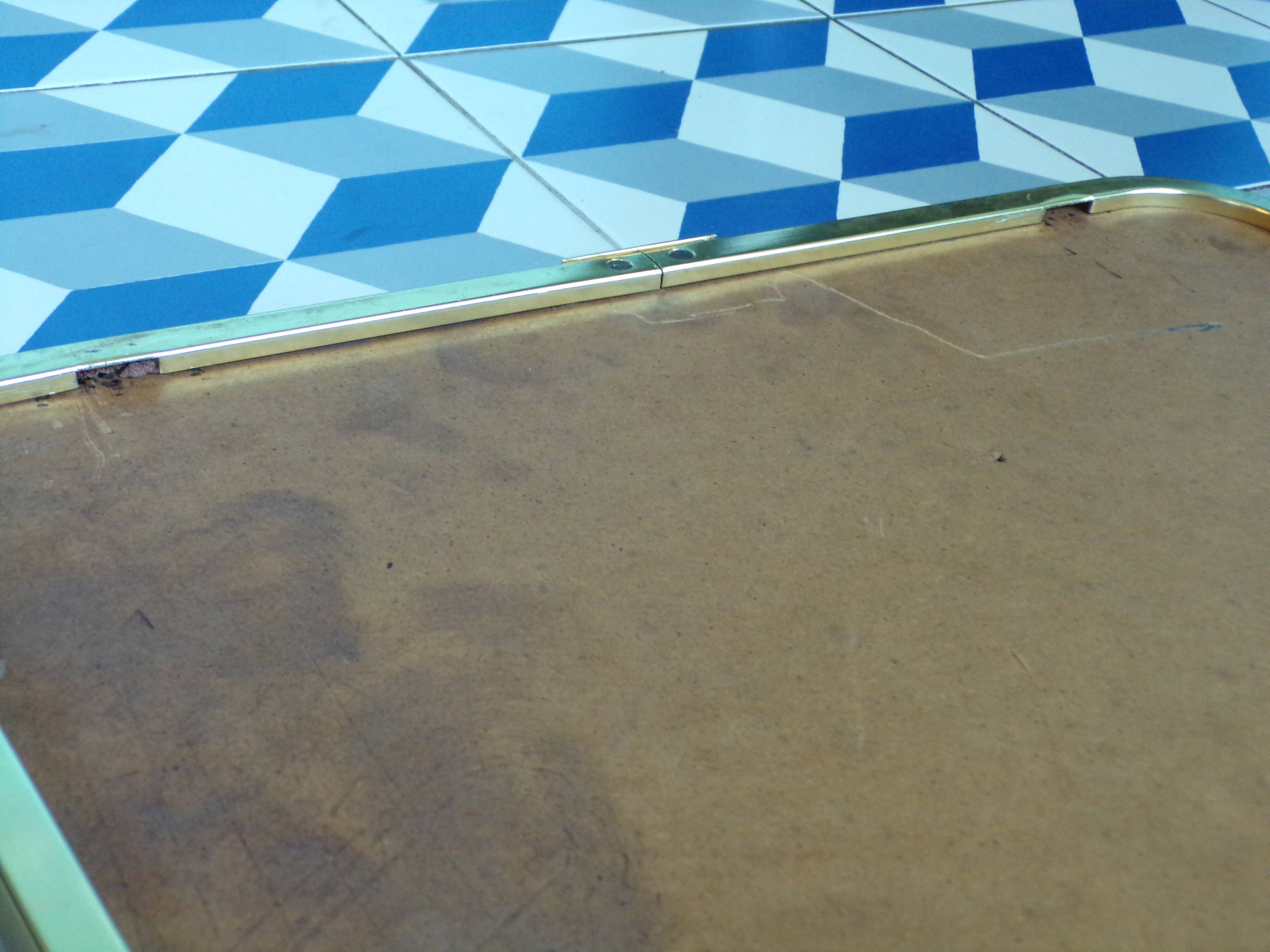 Free form mirror 45X80 cm brass frame