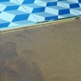 Free form mirror 45X80 cm brass frame