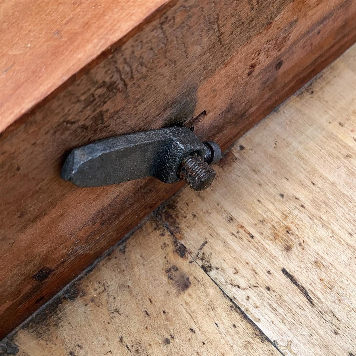 Old solid oak farm table