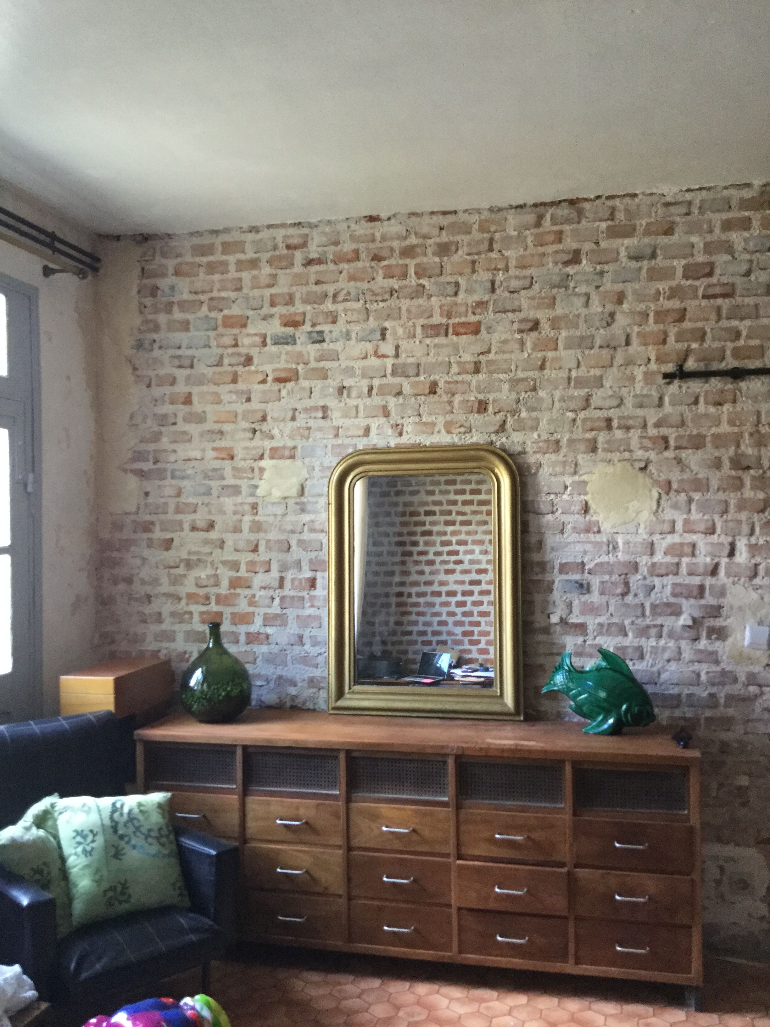 Old gilded mirror 77x104