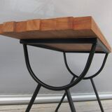 Table basse portique 1950 bois métal