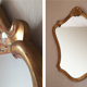 Mirror oval shell dore with french-style sheet louis xvi 58x80cm