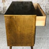 Vintage walnut chest of drawers, compass feet circa 50/60's