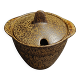 Vintage stoneware mustard pot from the 20th century