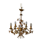 Gilded metal chandelier
