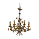 Gilded metal chandelier