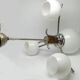 Art Deco chandelier with glass globes, Czechoslovakia, 1950s