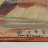 Huile sur toile paysage méditerranéen par Odile Savajols Carle