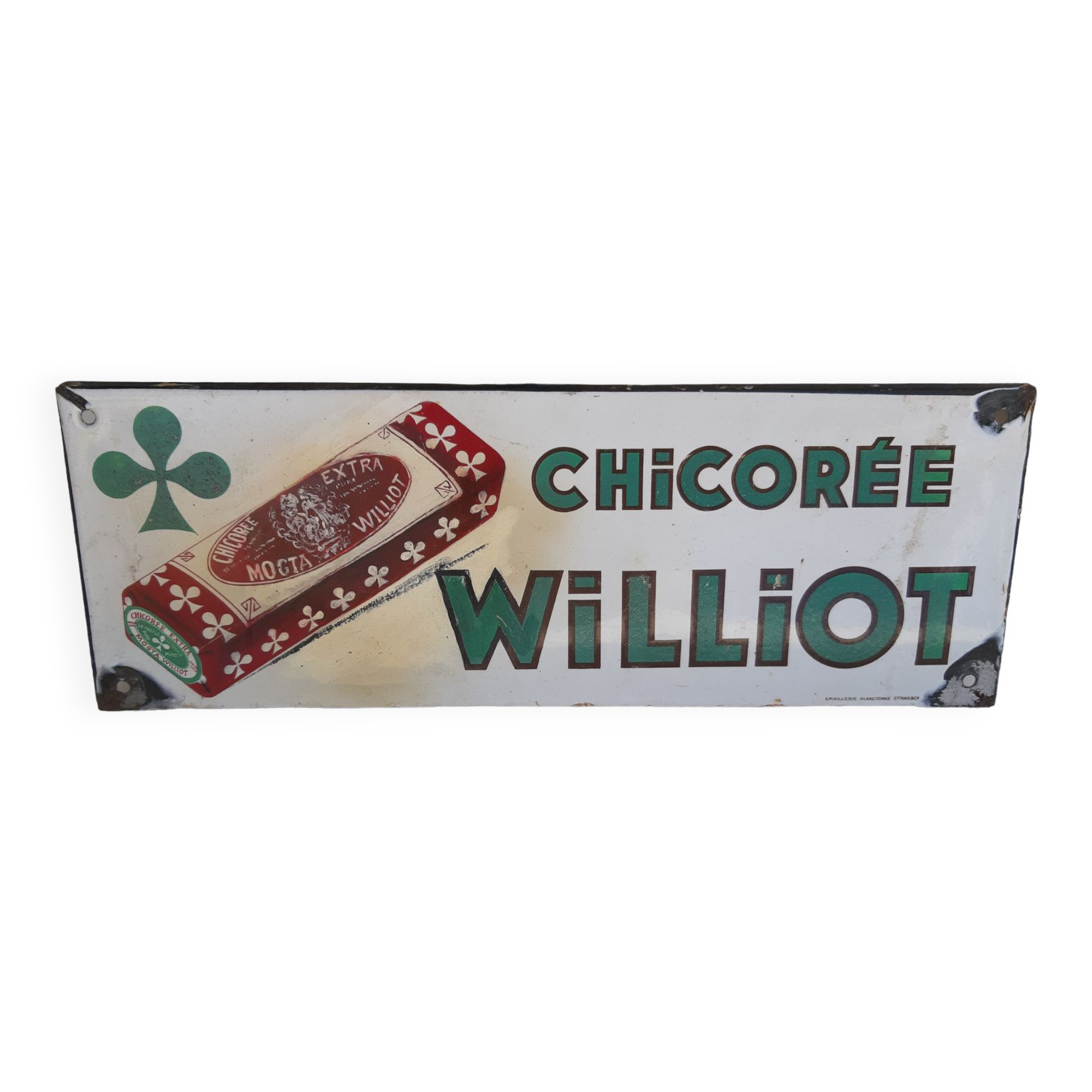 Enamelled plate Chicory Williot
