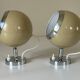 Pair wall lamp eyes ball vintage design 70 years