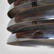 Chrome four-lamella metal pendant by borsfay tamás