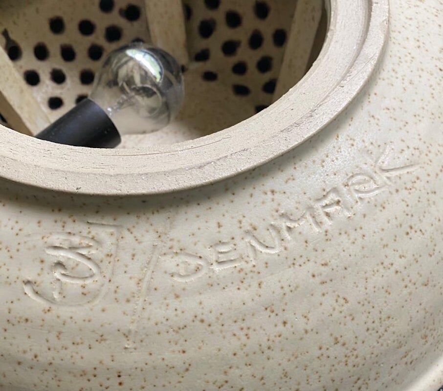 Rare Bente Jessen Ceramic Wall lamp for BJ Ceramics Denmark, ca 1970s.