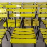 18 yellow metal bistro chairs