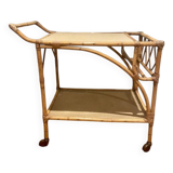 rattan rolling table