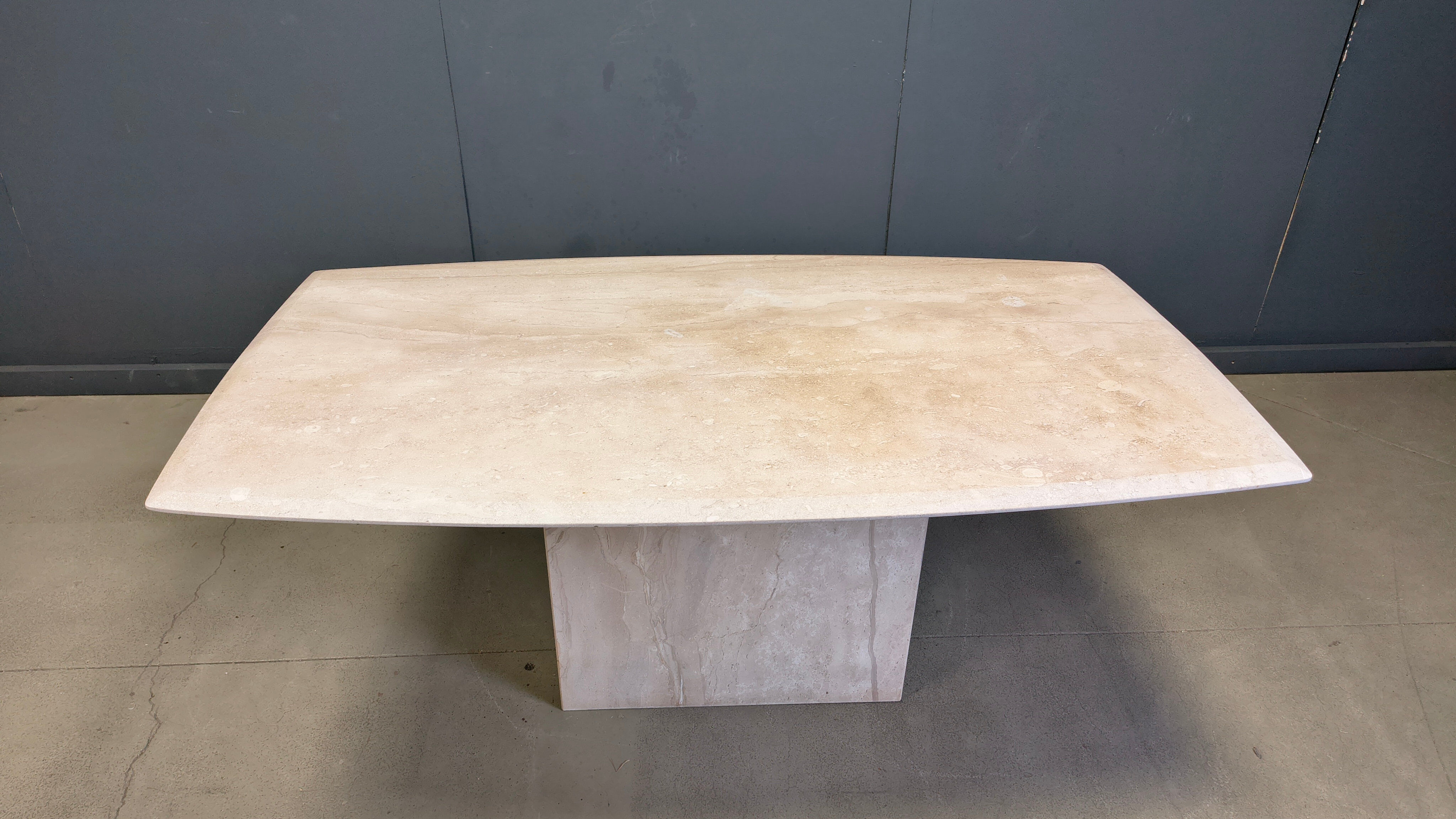 Vintage travertine dining table, 1970s