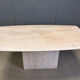 Vintage travertine dining table, 1970s