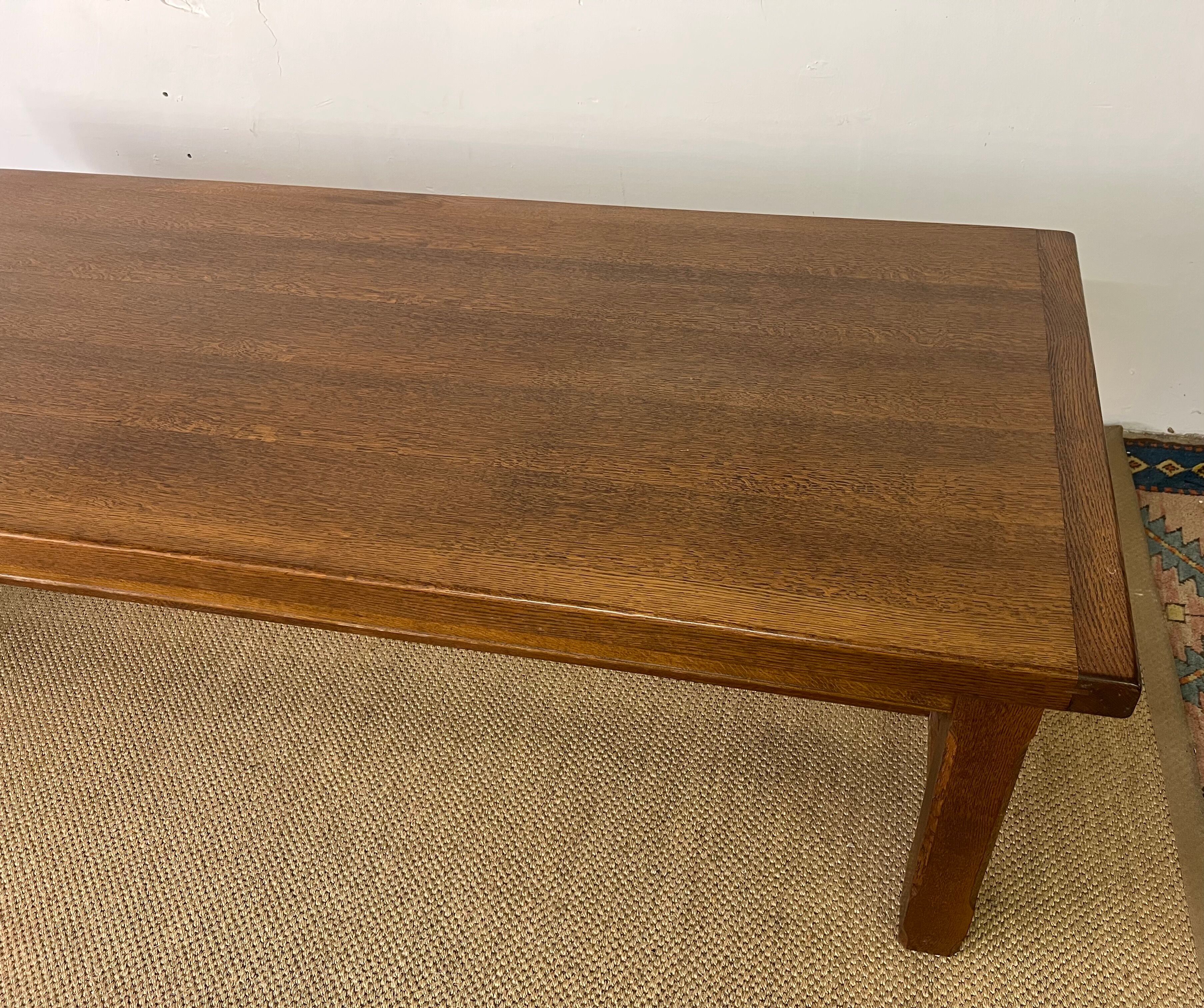 Wooden farmhouse table