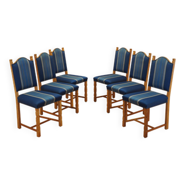 Set of six oak chairs, Danish design, 1960s, designer: Henning Kjærnulf
