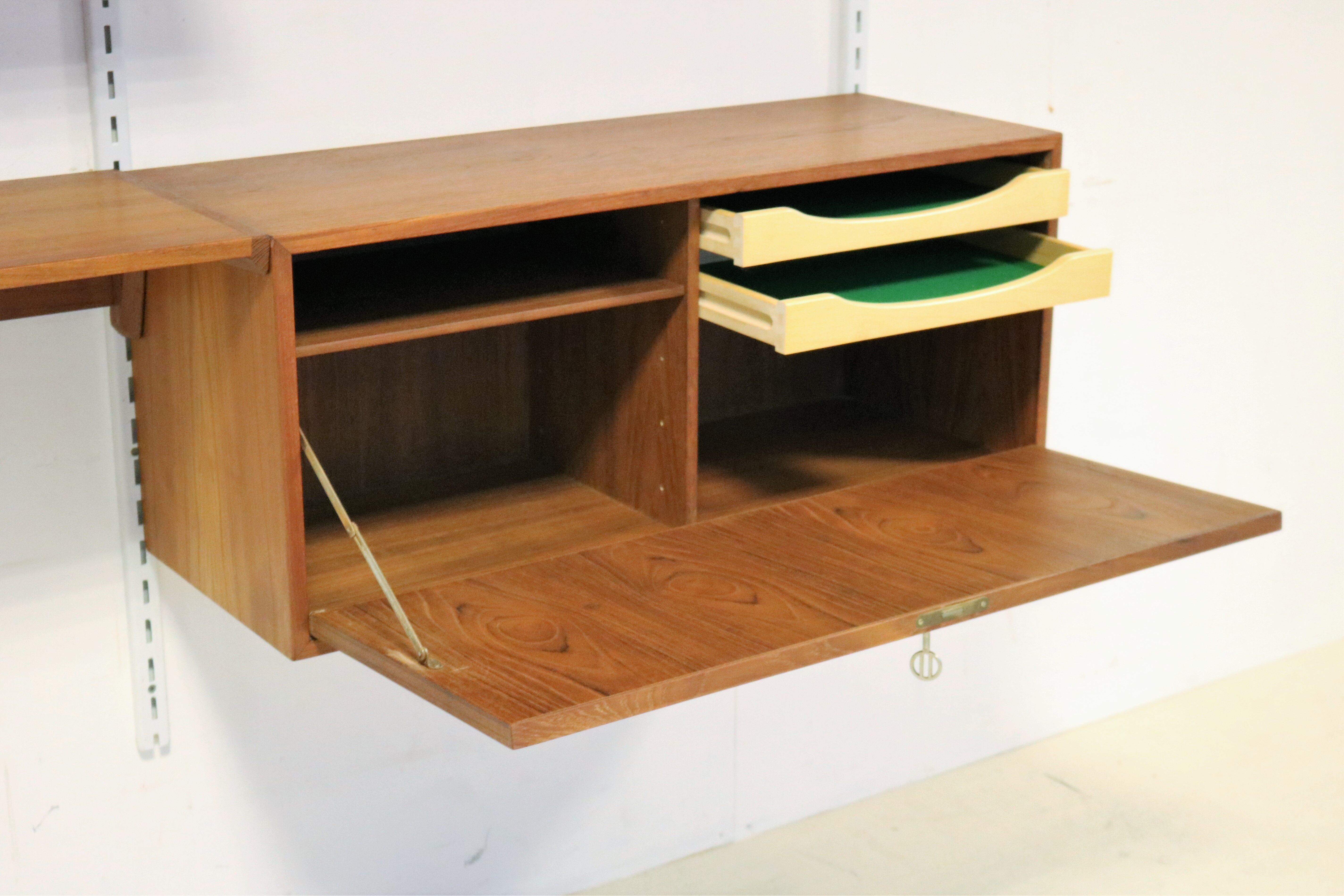Vintage teak wall unit by Kai Kristiansen