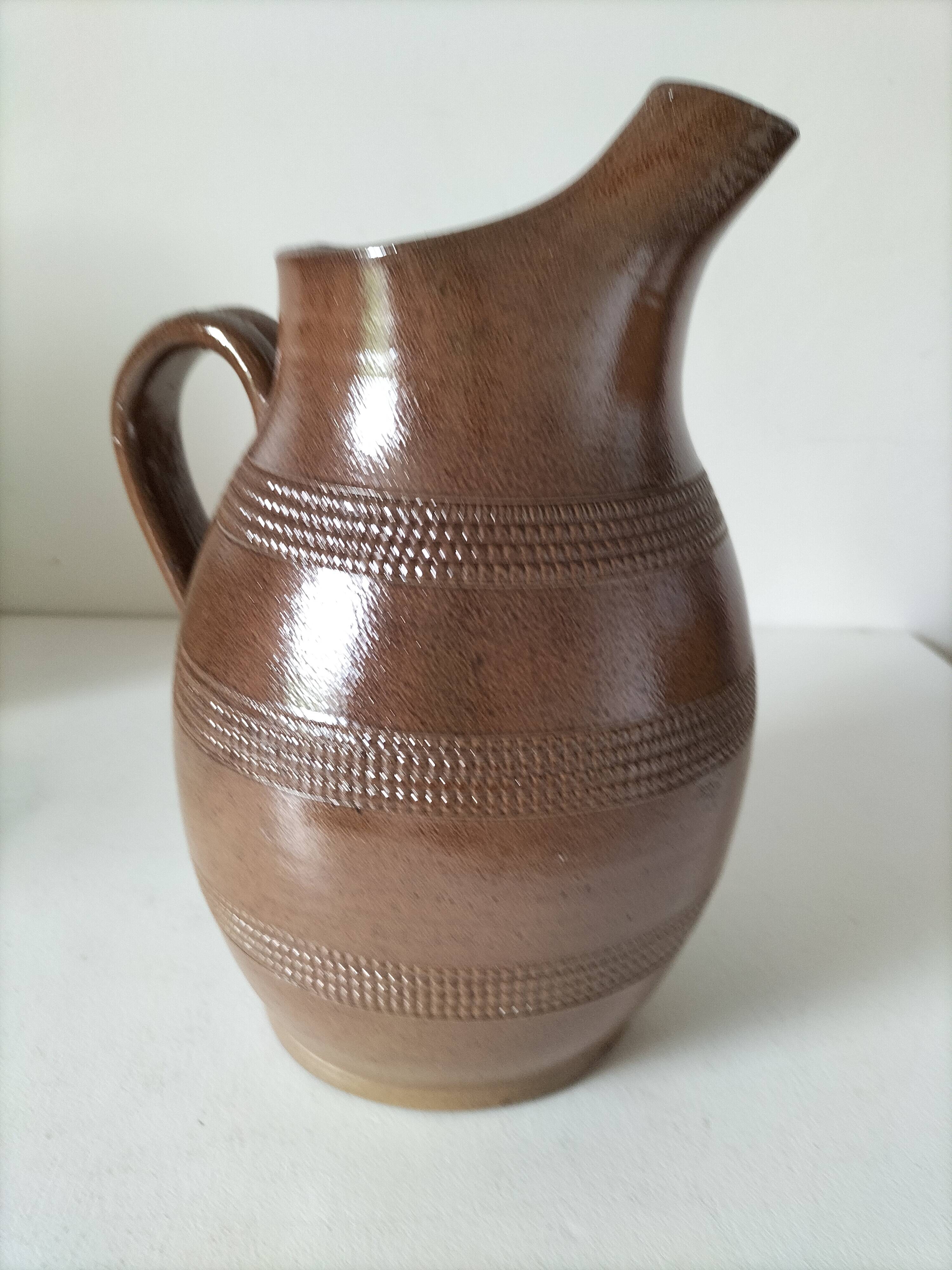 Stoneware pitcher