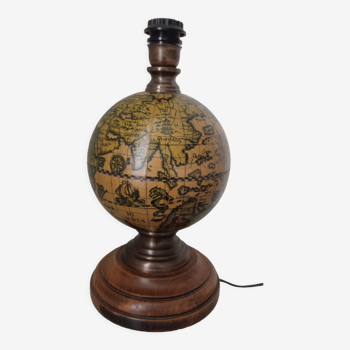 Pied de lampe de bureau globe terrestre vintage