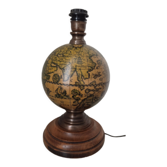 Pied de lampe de bureau globe terrestre vintage