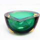 Emerald green Murano glass ashtray
