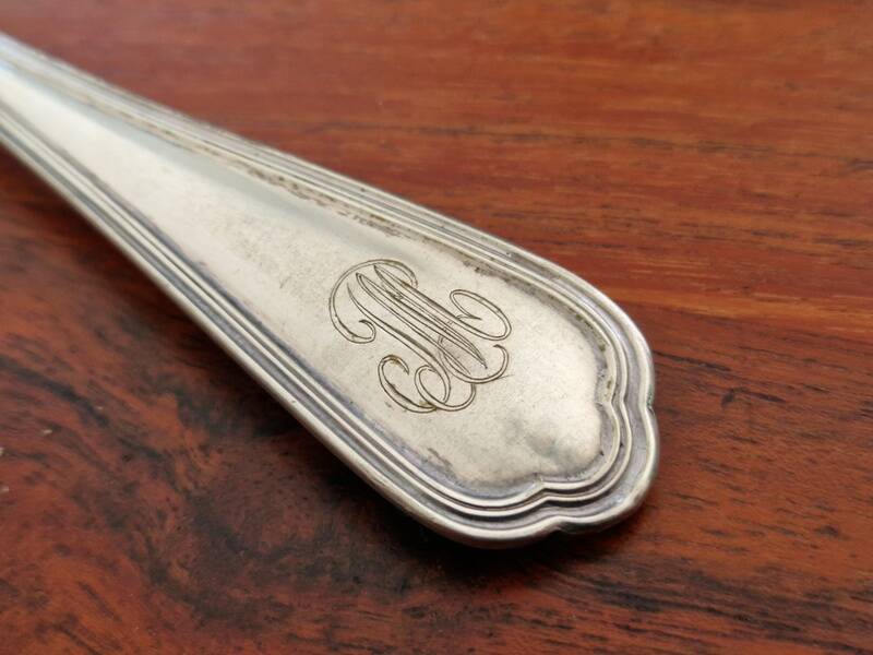 Christofle - Spatours model table fork in silver-plated metal