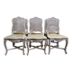Suite de 6 chaises cannées de style Louis XV - Régence