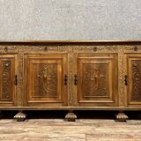 Renaissance style walnut sideboard circa 1950