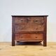 Small antique wooden workshop cabinet with 3 drawers