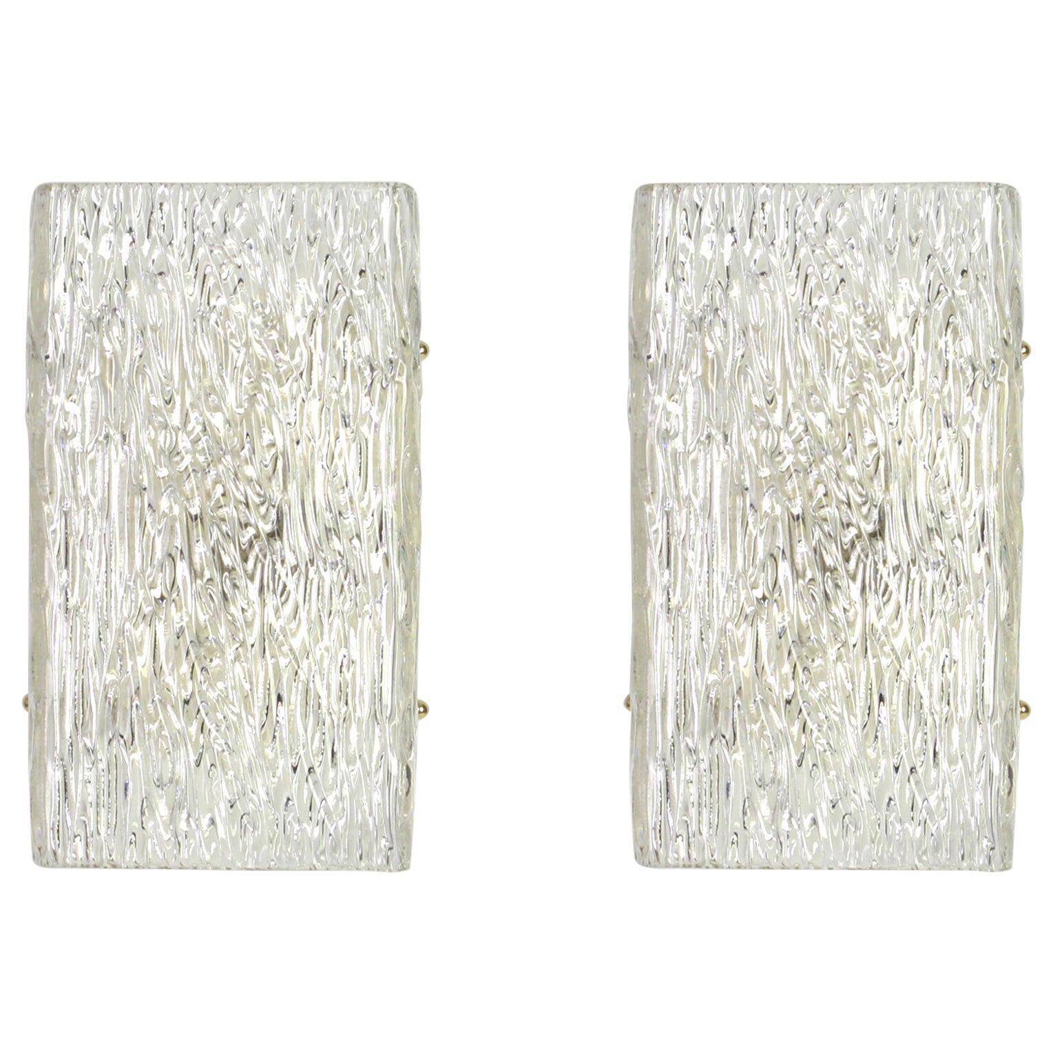 1 pair of large wall sconces by Kalmar, Austria, 1960s.