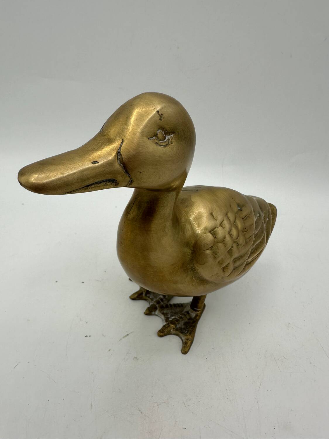 Vintage brass duck