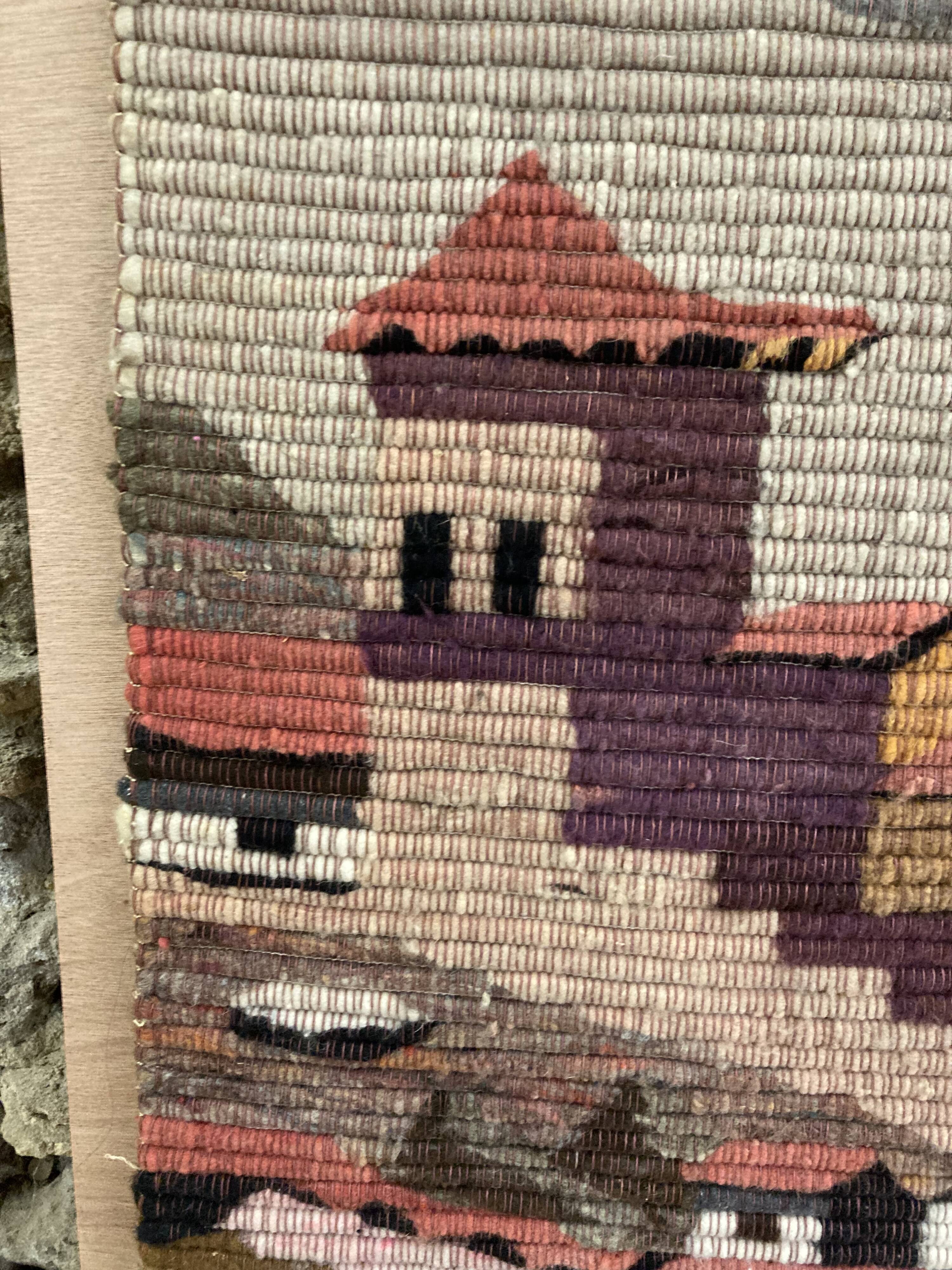 Peruvian tapestry 60/70 in alpaca wool - vintage peruvian handicraft