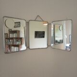 Triptyque de barbier avec miroir grossissant 24x19cm