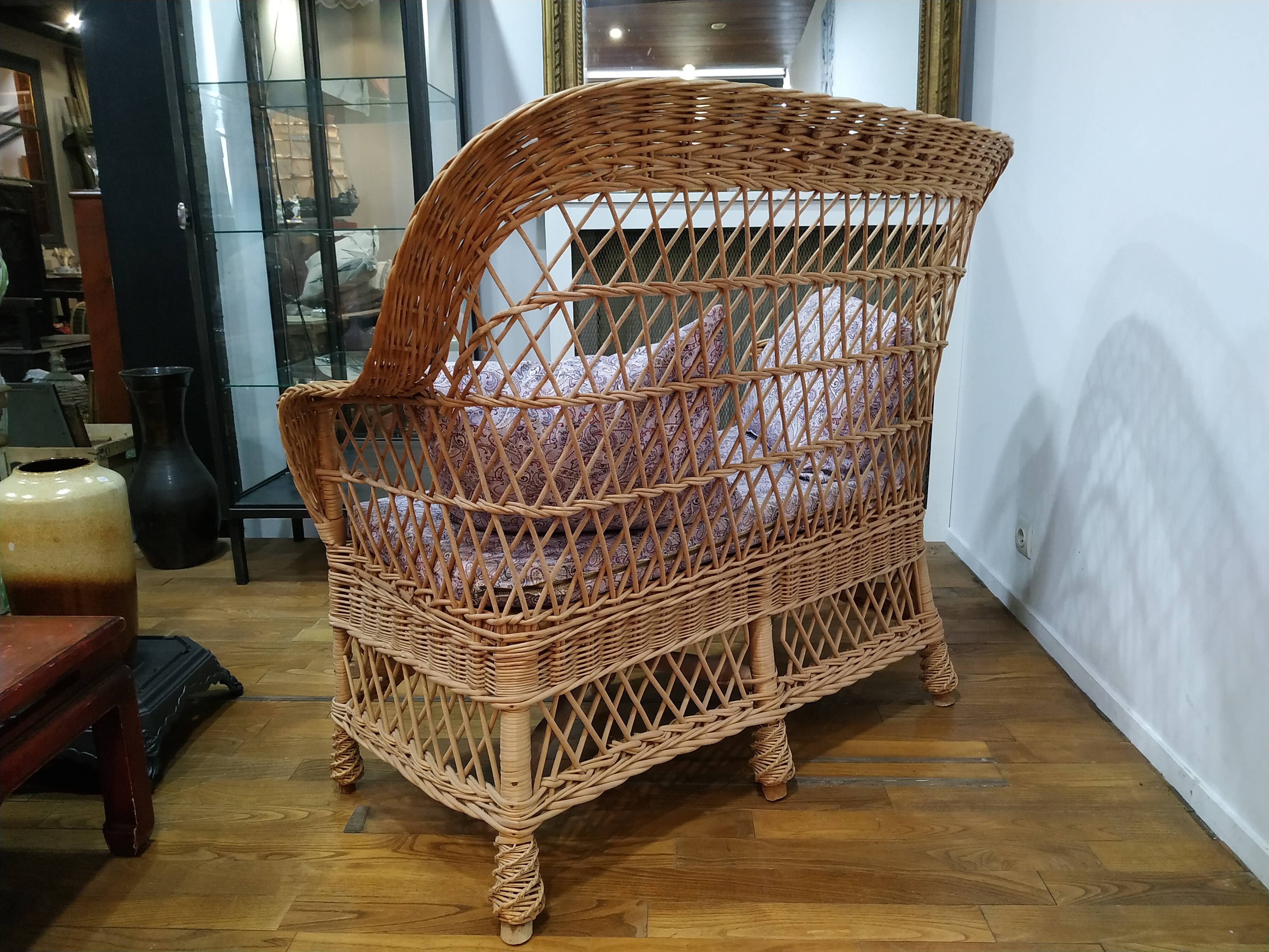 Rattan bench