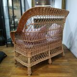 Rattan bench