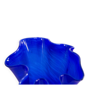 Vintage dark navy blue artistic vase from the mid-20th century.