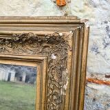 Old large-format mirror 88x133cm