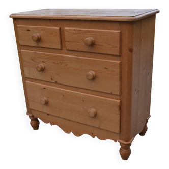 Antique pine commode interior's