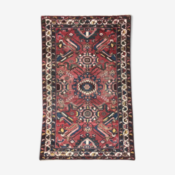 Large vintage Persian Zanjan carpet handmade
