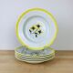 Set of 6 vintage hollow plates in earthenware