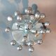 Sputnik 4-light ceiling or wall lamp, Italy 1970.