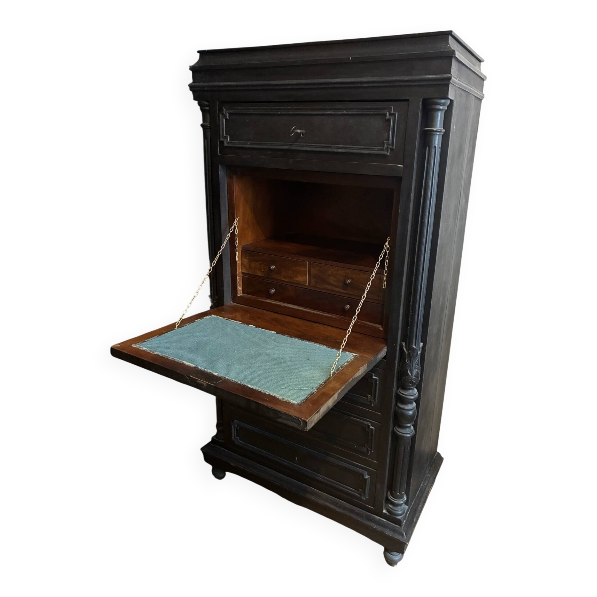 Secretary Napoleon III, 19th century, blackened pear tree.