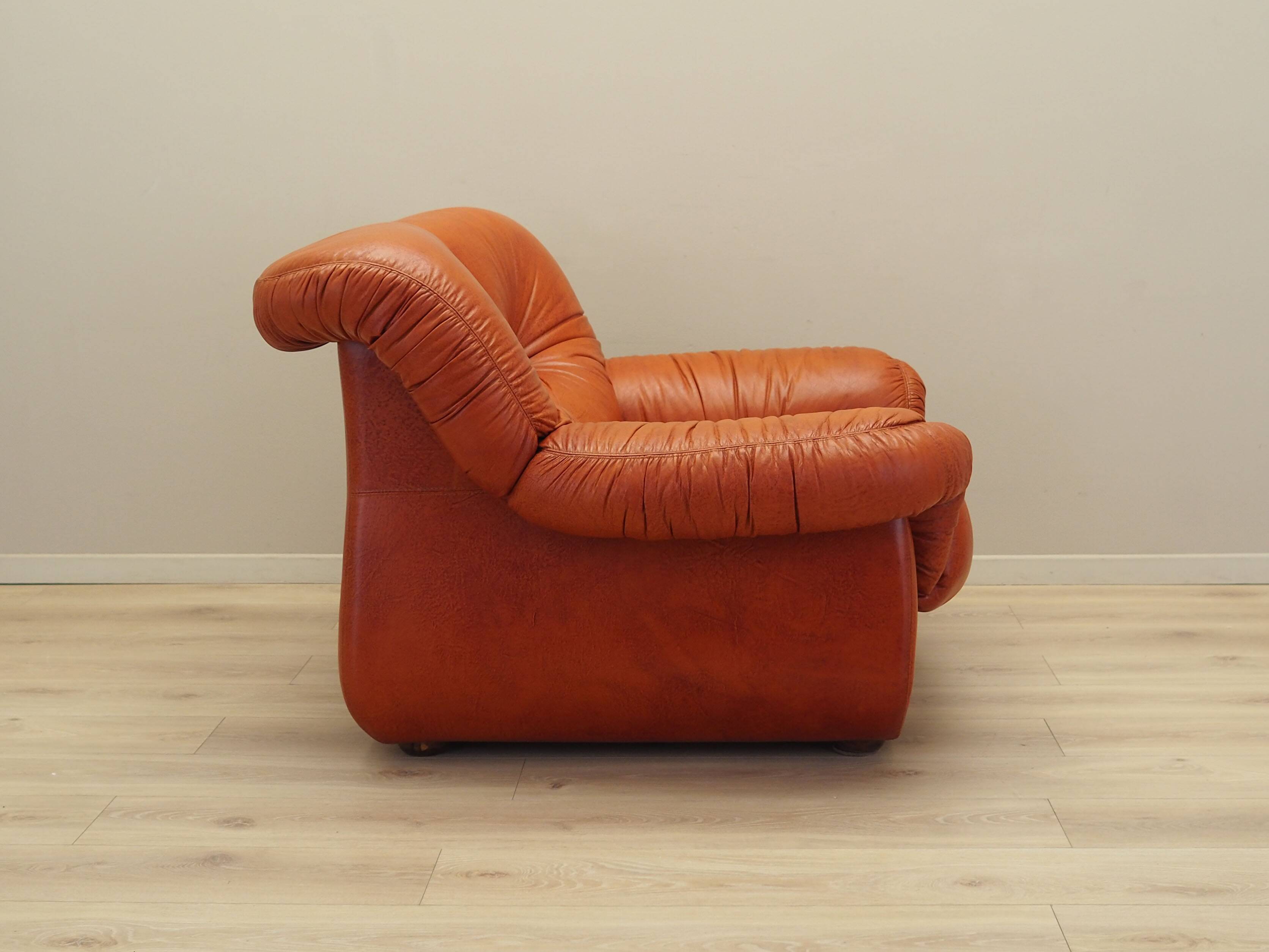 Lounge chair, Italian design, 1970s, manufacturer: PelleRossi