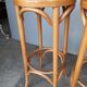 Paire 2 tabourets bistrot bar bois courbé st art deco